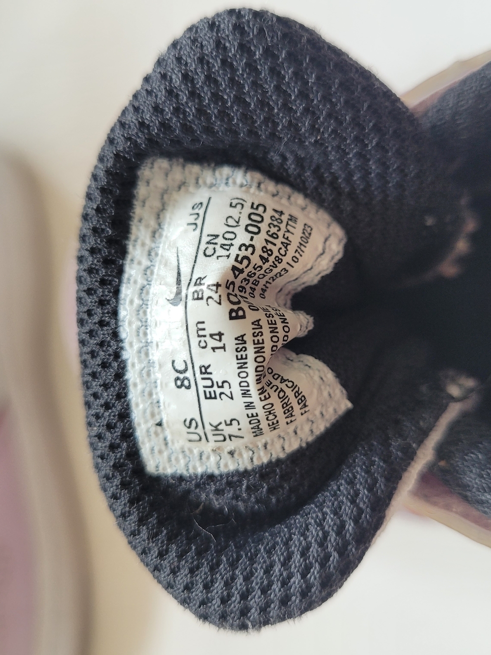 Nike Jordans Kids Pink, White and Black Low-Top Sneakers - Picture 6 of 7